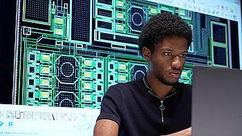 Engineer Using Analyzing Data.