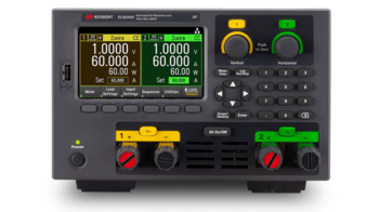 Keysight EL34243A 600 W dual-input bench electronic load, the class of instrument that runs standard-defined load steps and soaks, front view.