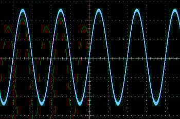 Blue sine waves