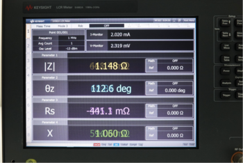 Keysight premium used LCR meter display