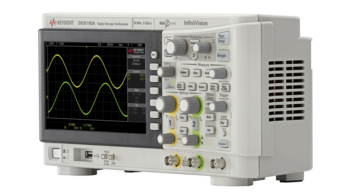 DSOX1102A Oscilloscope- 70-100 MHz, 2 Analog Channels – Sideview
