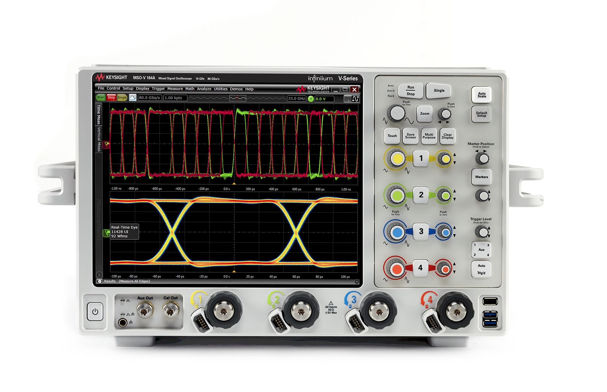 Keysight MSOV164A Mixed Signal Oscilloscope / 16 GHz / 80/40 Gsa/s / 4 Analog Plus 16 Digital Channels