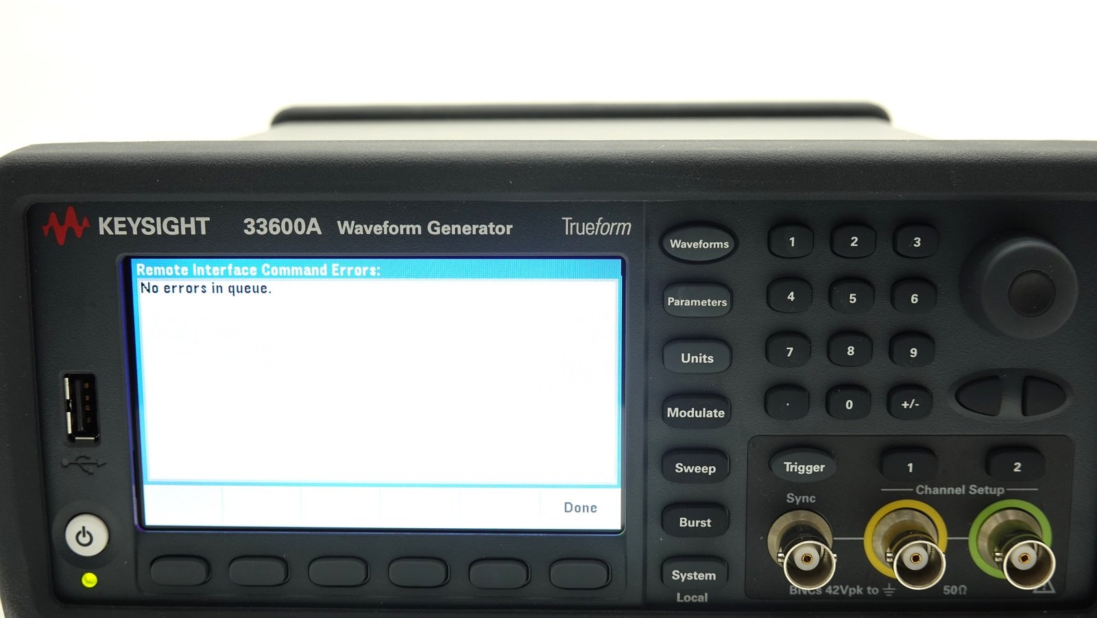 Keysight 33622A Waveform Generator / 33500B Series / 120 MHz / 2 Channels / 250MSa/s