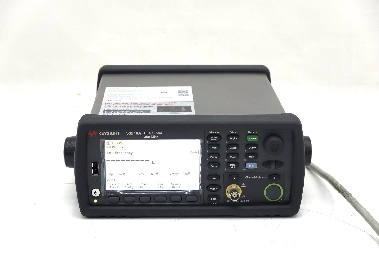 Keysight 53210A RF Frequency Counter / 350MHz / 10 Digits/s / LAN / USB / GPIB