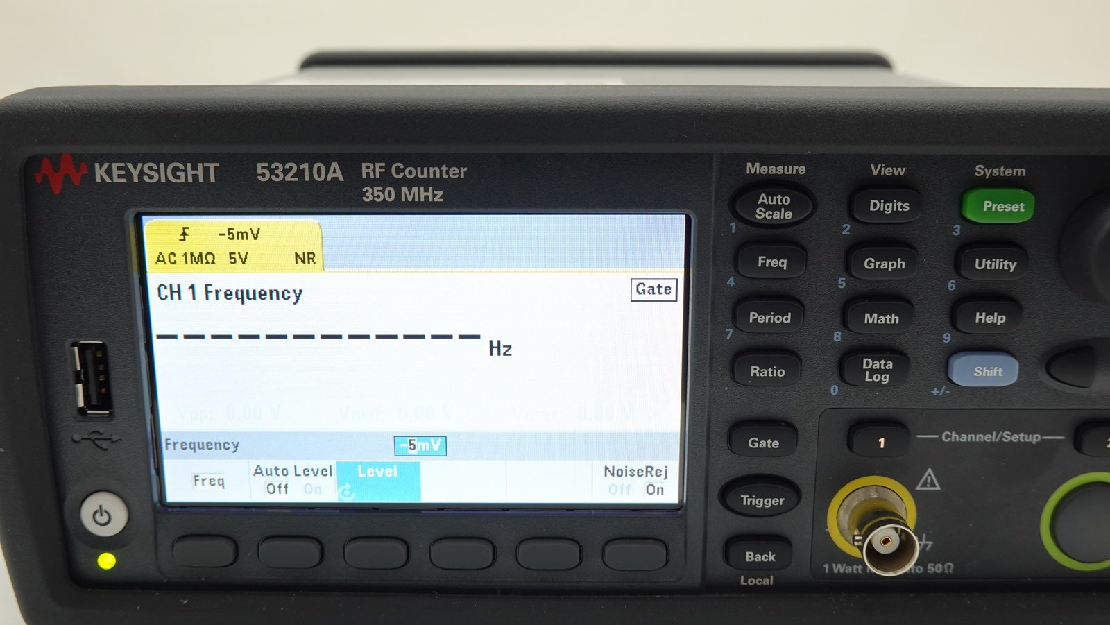 Keysight 53210A RF Frequency Counter / 350MHz / 10 Digits/s / LAN / USB / GPIB