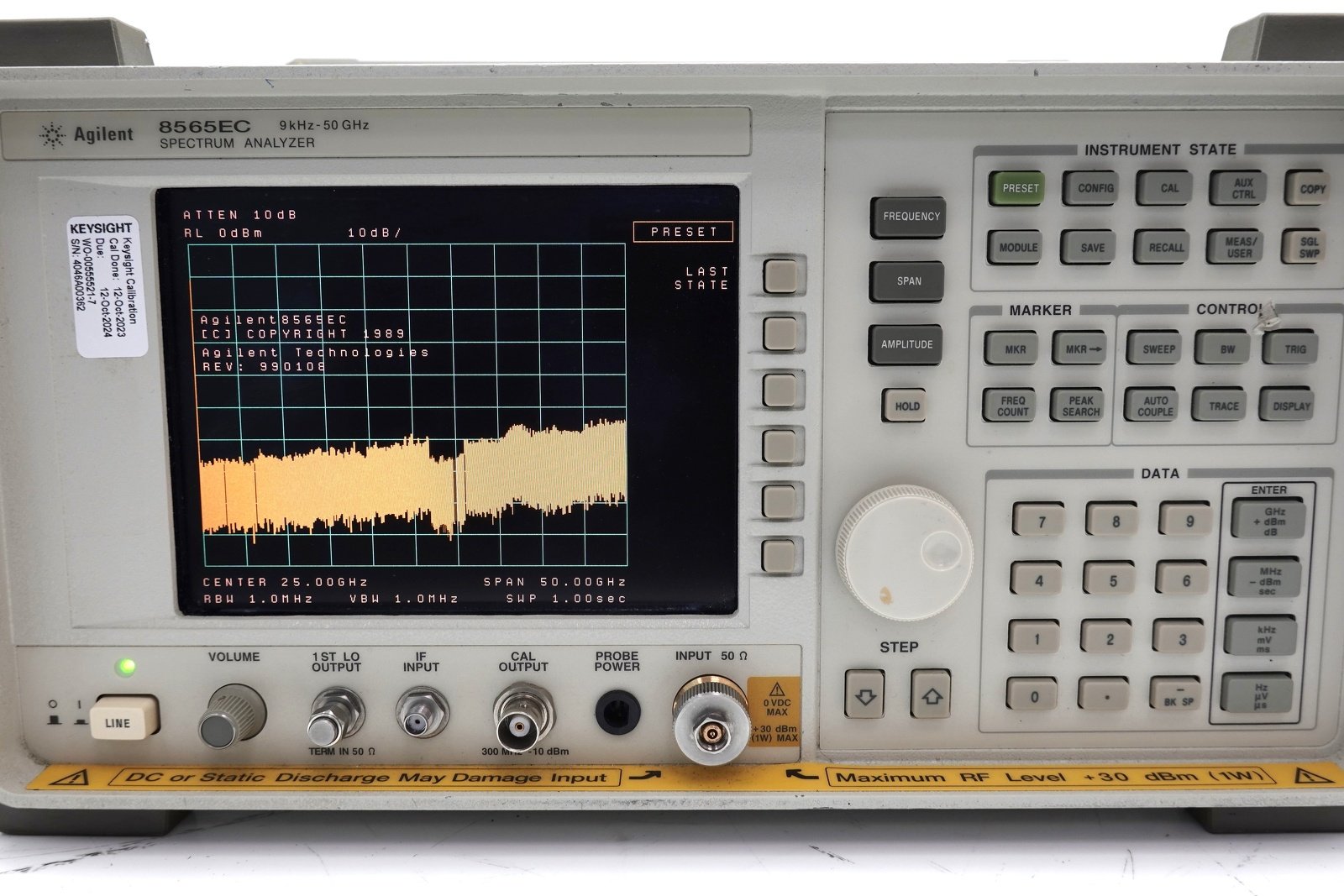 Keysight 8565EC Portable Spectrum Analyzer / 9 kHz to 50 GHz