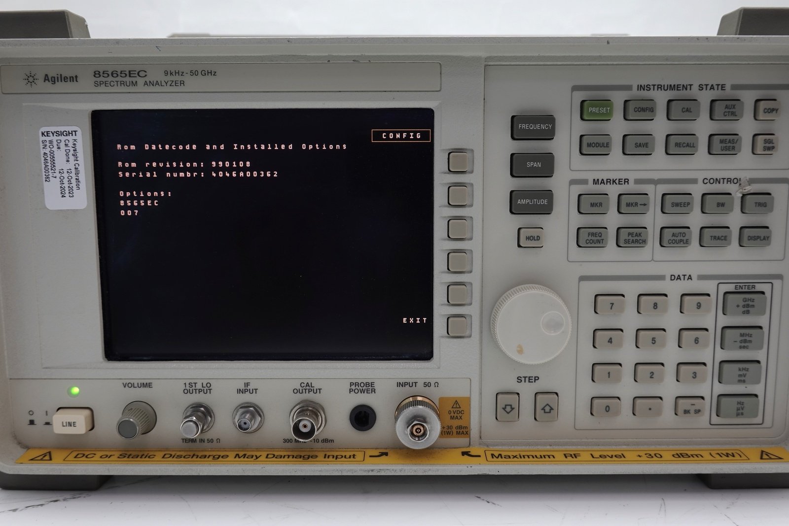 Keysight 8565EC Portable Spectrum Analyzer / 9 kHz to 50 GHz