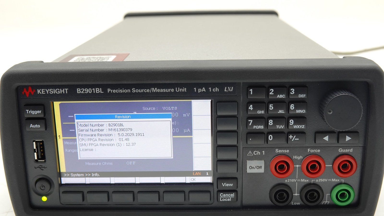 Keysight B2901BL Precision Source/Measure Unit / 1 Channel / 1pA resolution / 21V / 1.5A