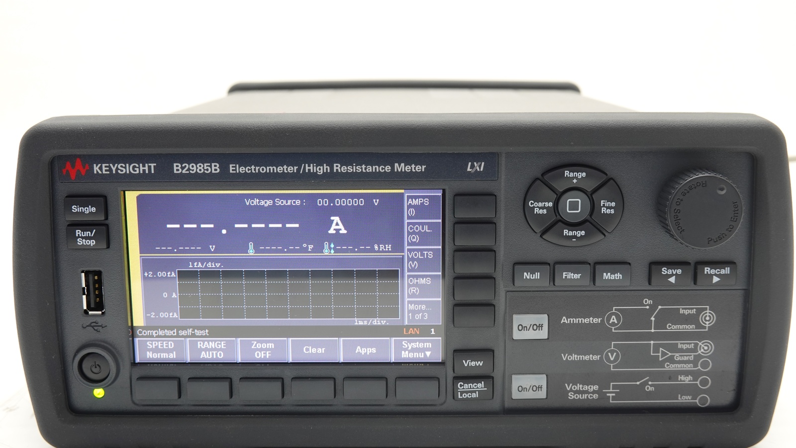 Keysight B2985B Electrometer/High Resistance Meter / 0.01fA / 1000V