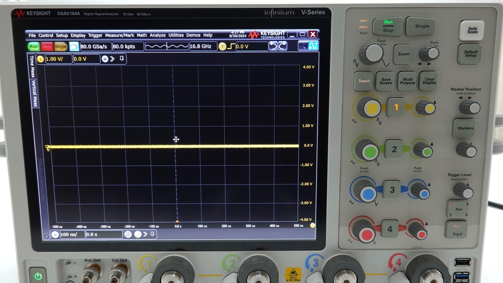 Keysight DSAV164A Infiniium V-Series Oscilloscope / 16 GHz / 80/40 GSa/s / 4 Analog Channels