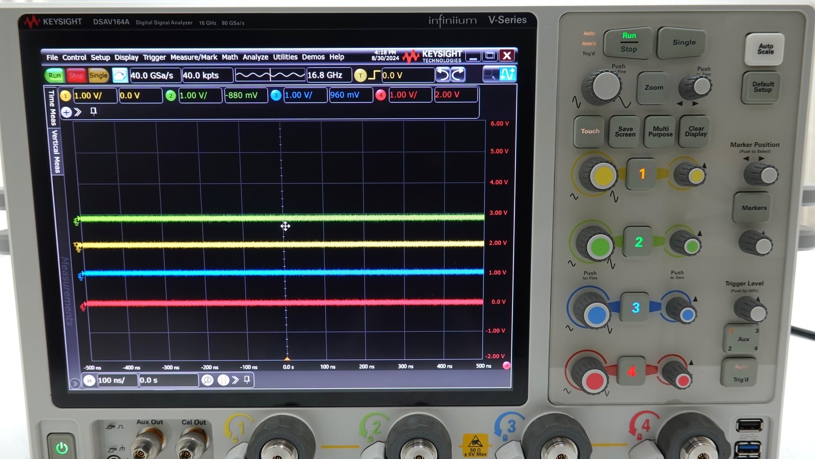 Keysight DSAV164A Infiniium V-Series Oscilloscope / 16 GHz / 80/40 GSa/s / 4 Analog Channels