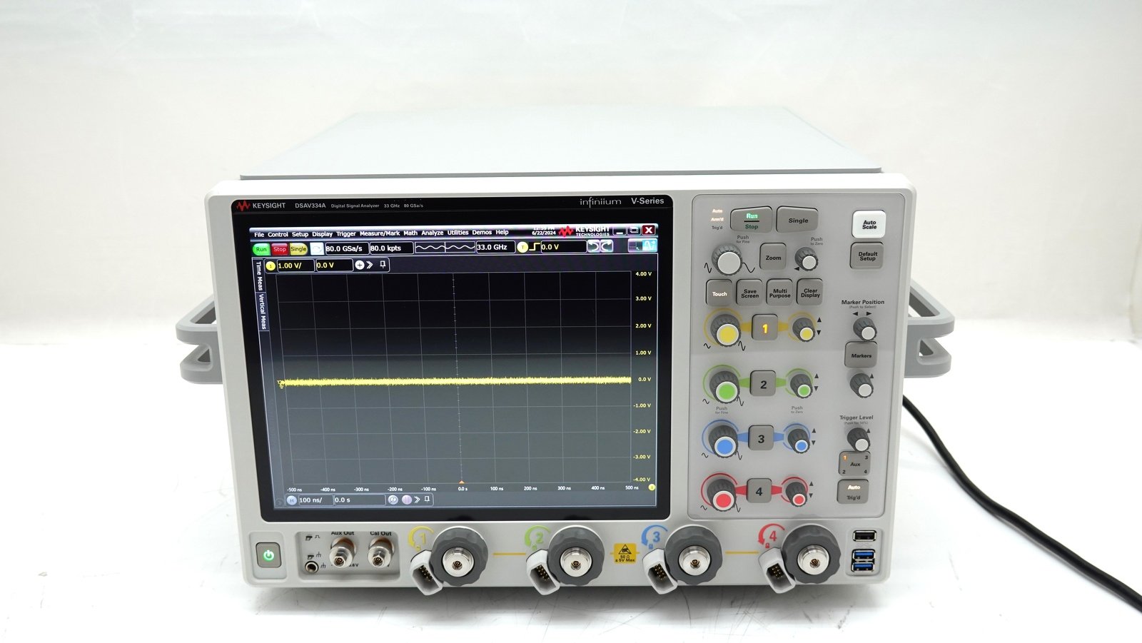 Keysight DSAV334A Infiniium V-Series Oscilloscope / 33 GHz / 80/40 GSa/s / 4 Analog Channels