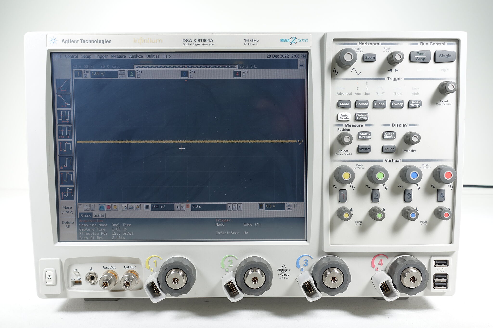 Keysight DSAX91604A Infiniium High-Performance Oscilloscope / 16 GHz / 80/40 GSa/s / 4 Channels / 50M