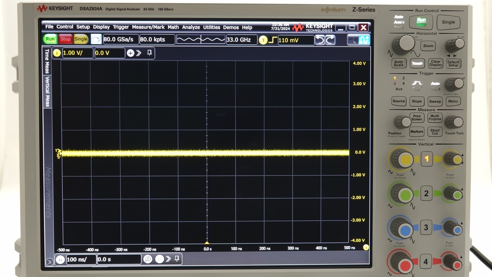 Keysight DSAZ634A Infiniium Oscilloscope / 63 GHz / 160/80 GSa/s / 4 Channels