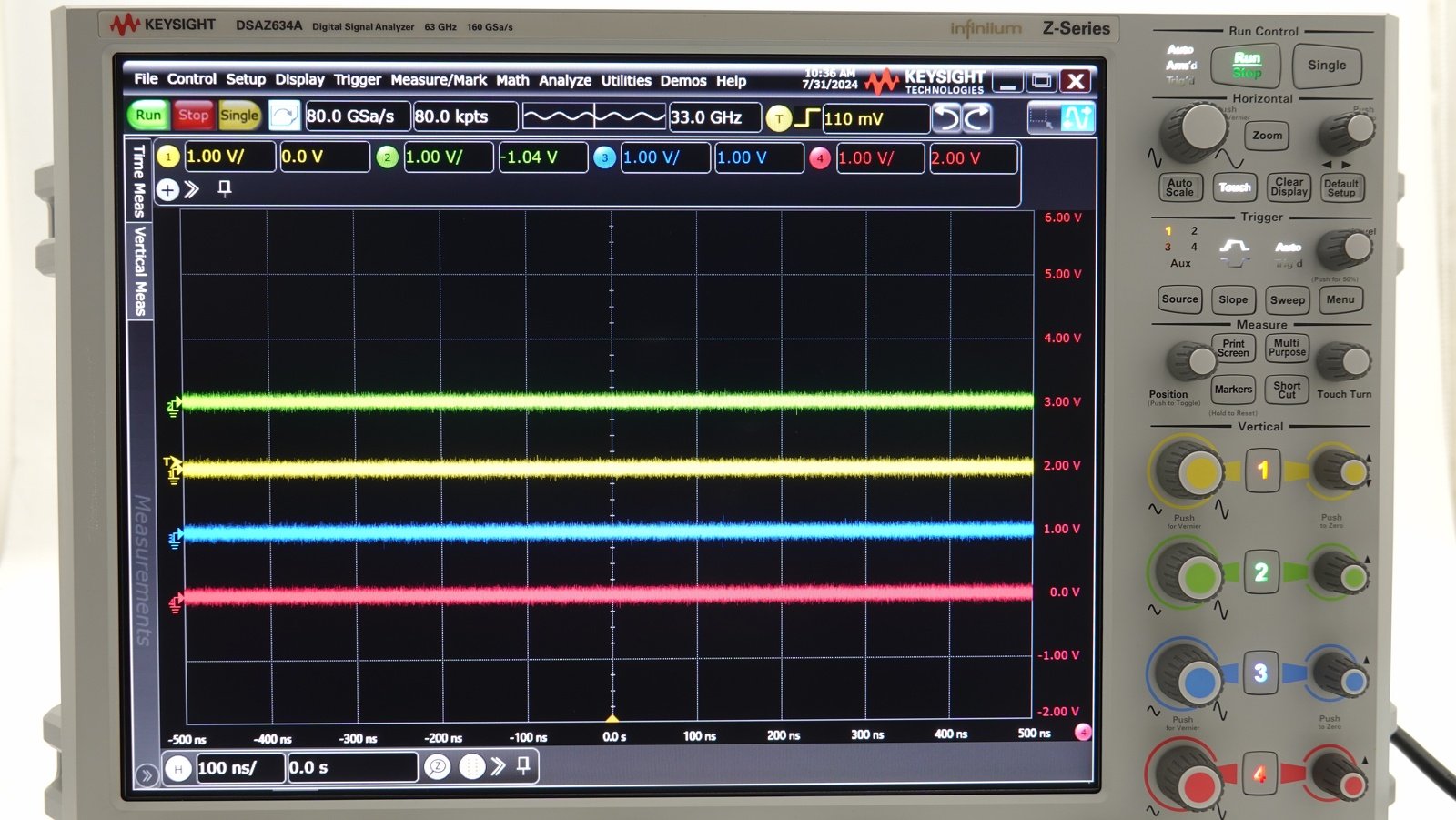 Keysight DSAZ634A Infiniium Oscilloscope / 63 GHz / 160/80 GSa/s / 4 Channels