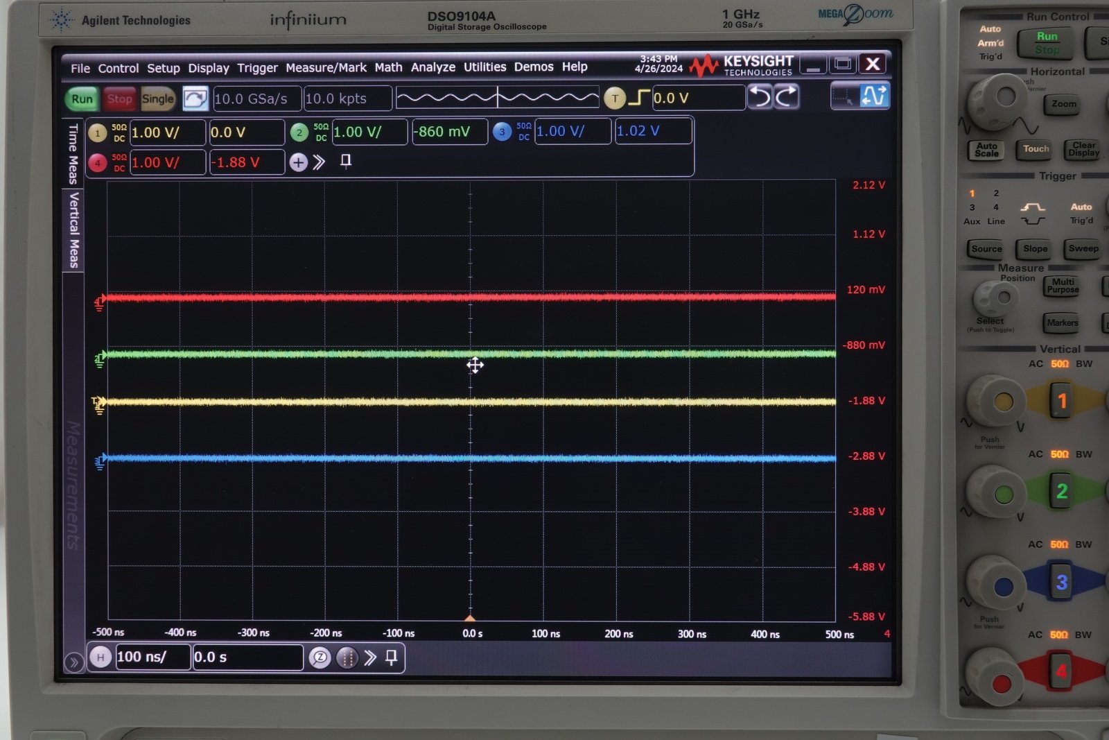 Keysight DSO9104A Infiniium Oscilloscope / 1 GHz / 4 Analog Channels