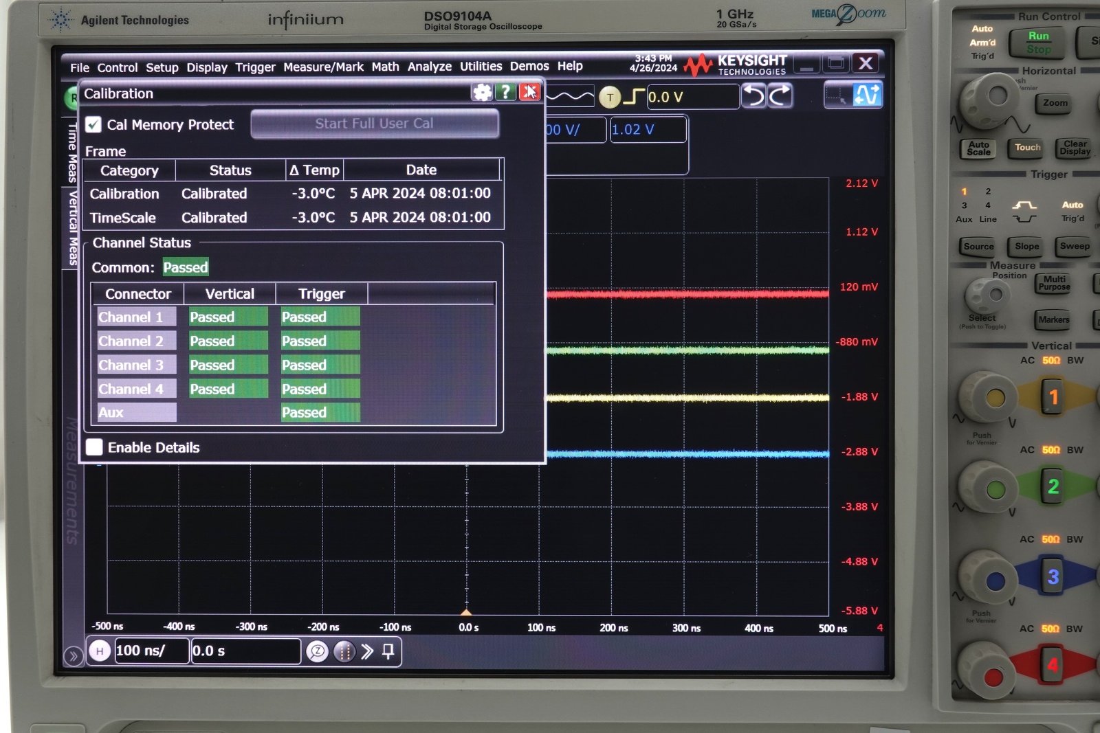 Keysight DSO9104A Infiniium Oscilloscope / 1 GHz / 4 Analog Channels