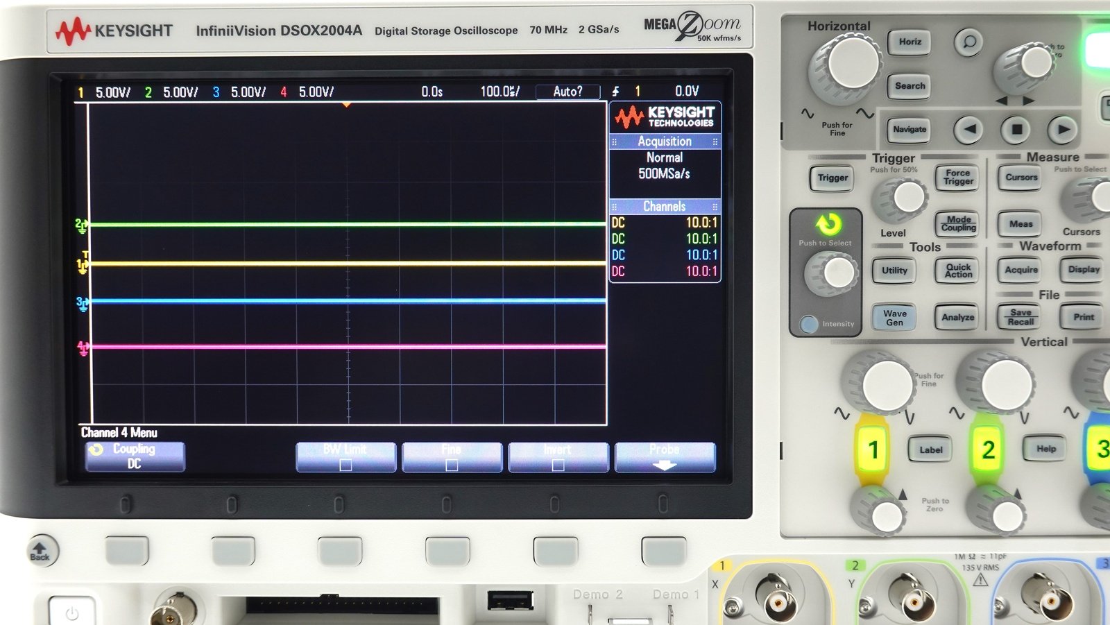 Keysight DSOX2004A Oscilloscope / 70 MHz / 4 Analog Channels