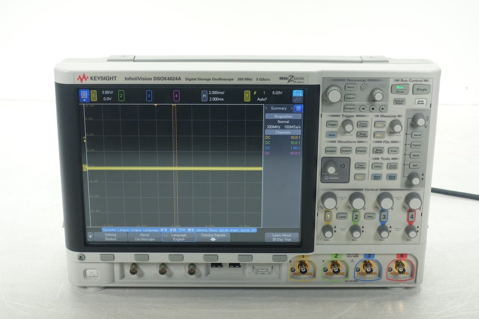 Keysight DSOX4024A Oscilloscope / 200 MHz / 4 Analog Channels