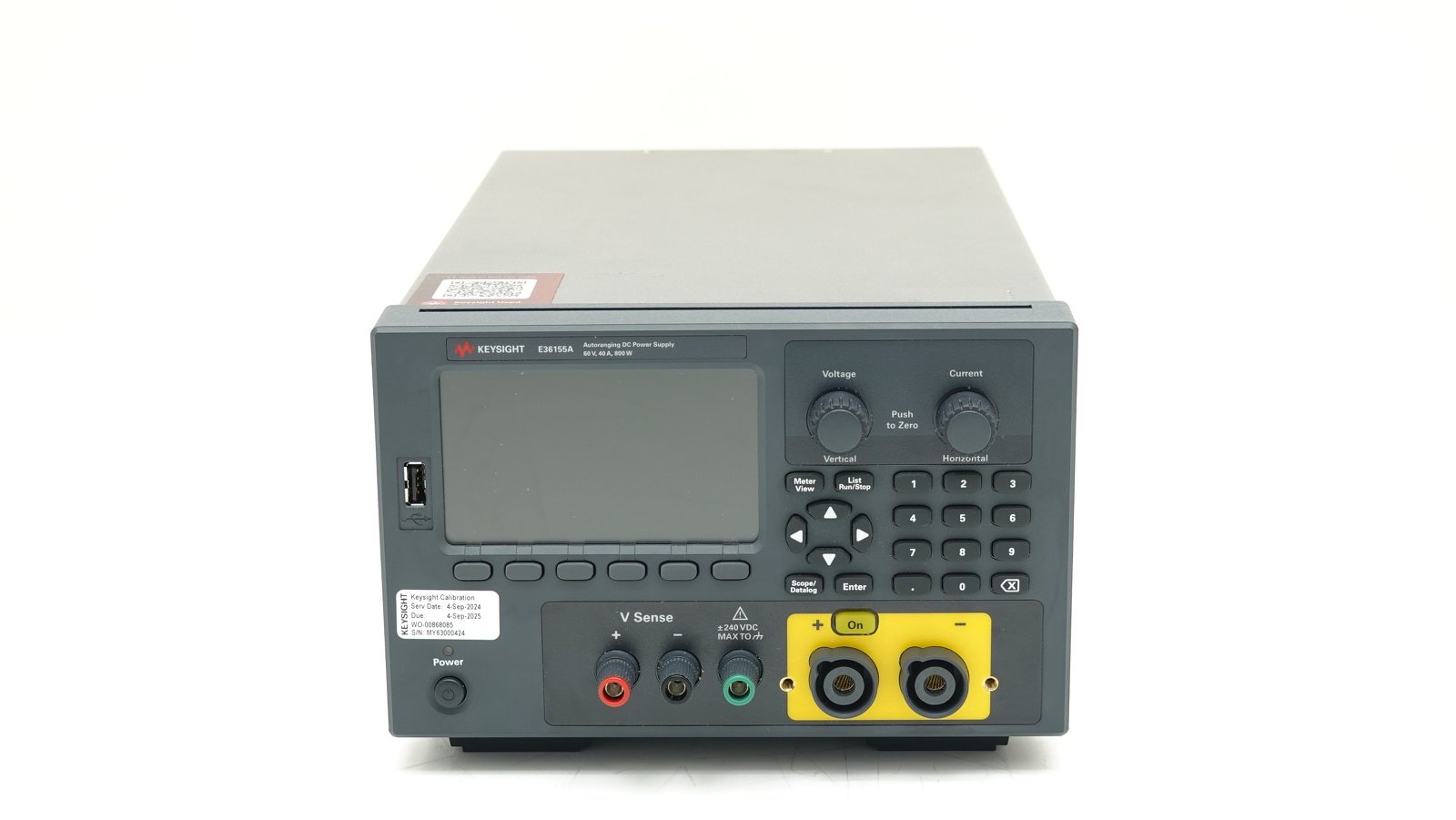 Keysight E36155A DC power supply, single-output, auto-range: 60V, 40A, 800W: LAN, USB