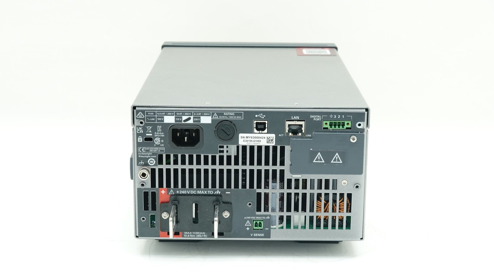 Keysight E36155A DC power supply, single-output, auto-range: 60V, 40A, 800W: LAN, USB