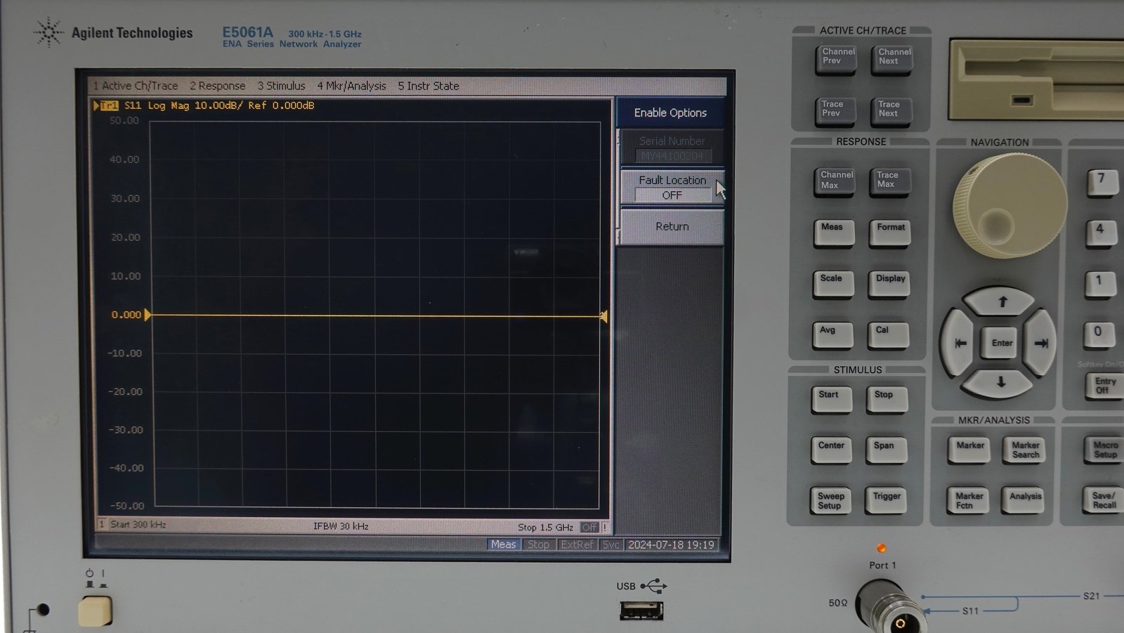 Keysight E5061A ENA-L RF Network Analyzer / 300 kHz to 1.5 GHz