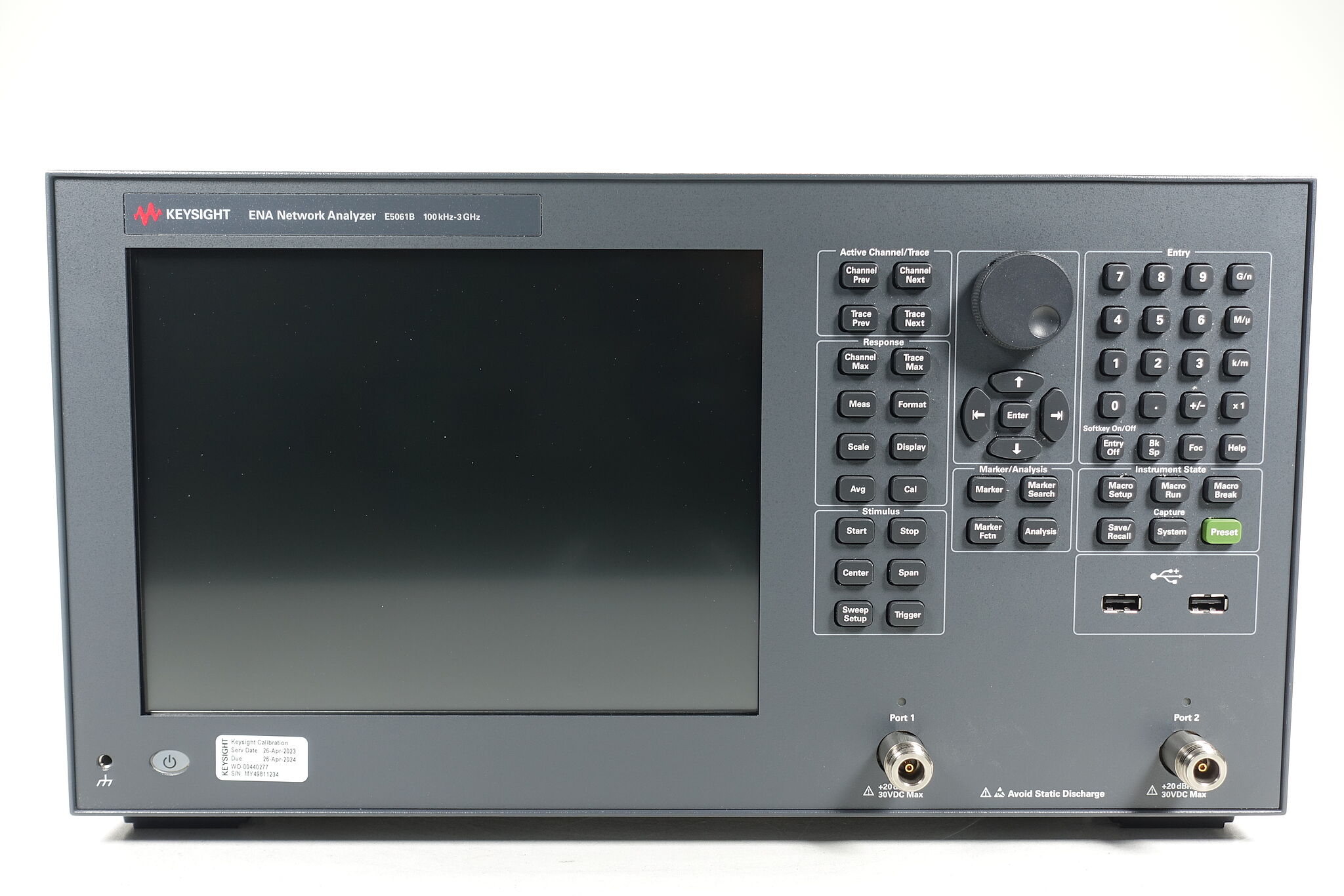 Keysight E5061B-235 S-parameter Test Set / 100 kHz to 3 GHz / 50 Ohm System Impedance