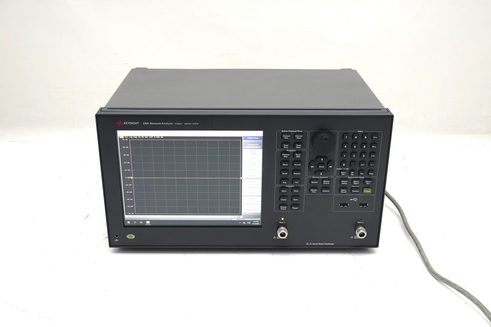 Keysight E5063A-2H5 2-port test set / 100 kHz to 18 GHz