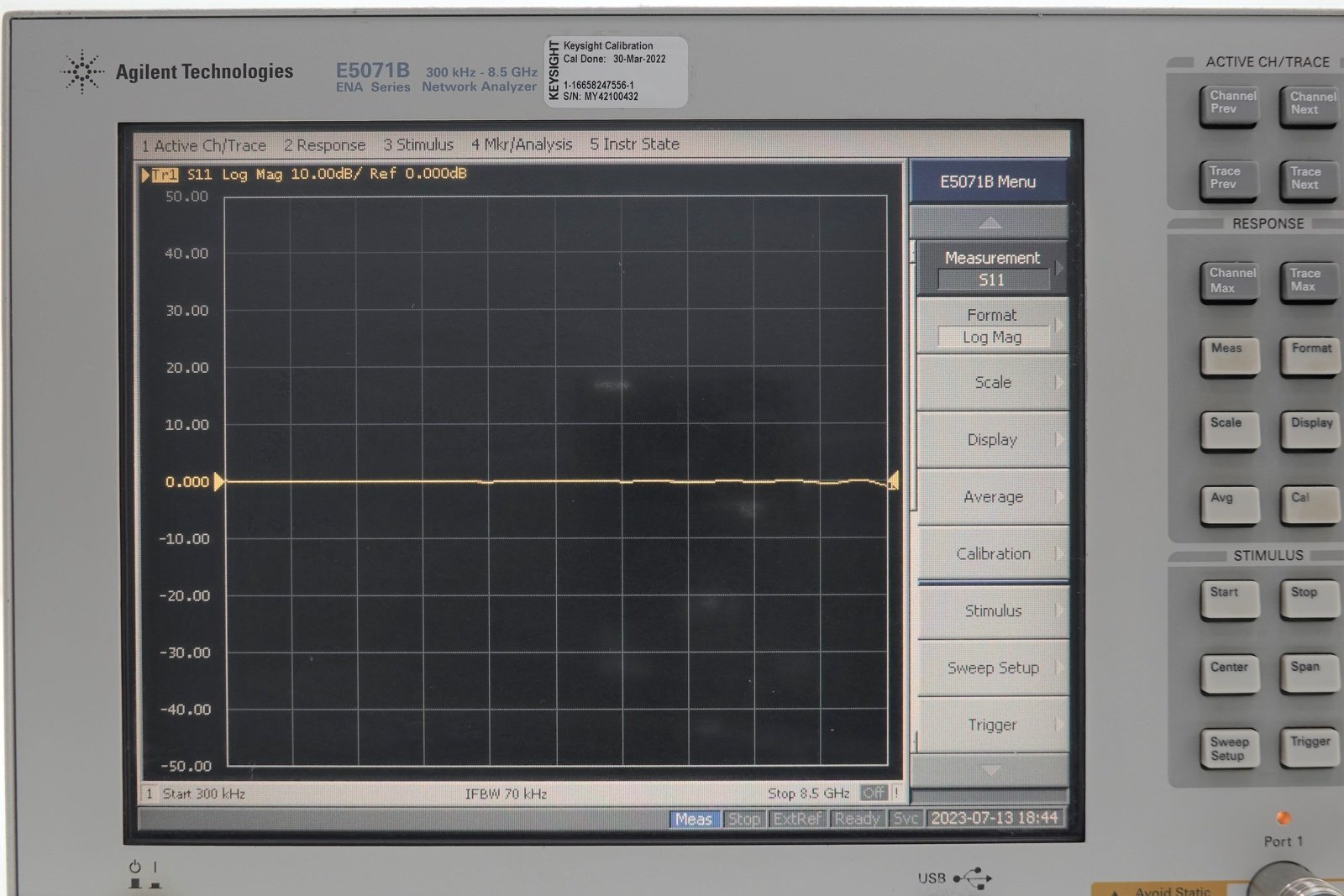 Keysight E5071B-414 4-ports / -50 to 10 dBm