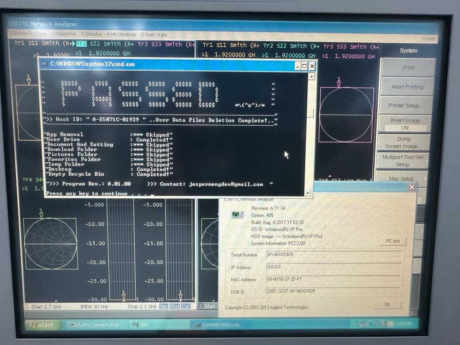 Keysight E5071C-485 4-port Test Set / 100 kHz to 8.5 GHz / With Bias Tees