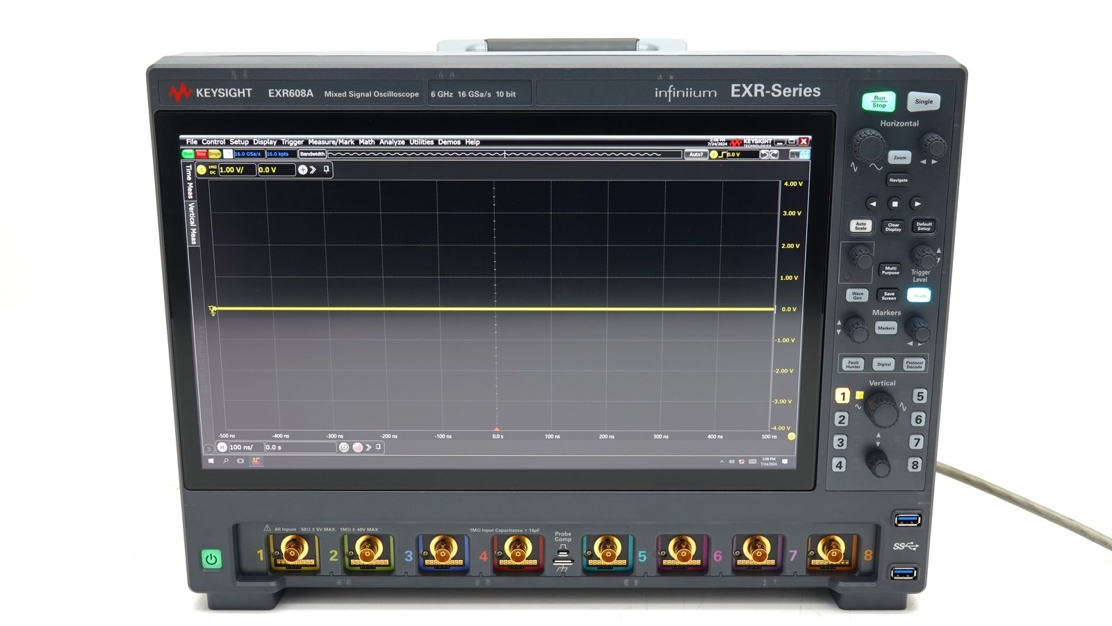 Keysight EXR608A Infiniium EXR-Series Real-Time Oscilloscope / 6 GHz / 16 GSa/s / 8 Channels