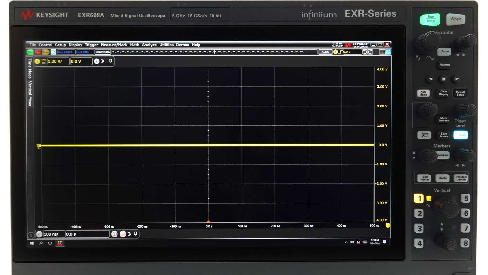 Keysight EXR608A Infiniium EXR-Series Real-Time Oscilloscope / 6 GHz / 16 GSa/s / 8 Channels