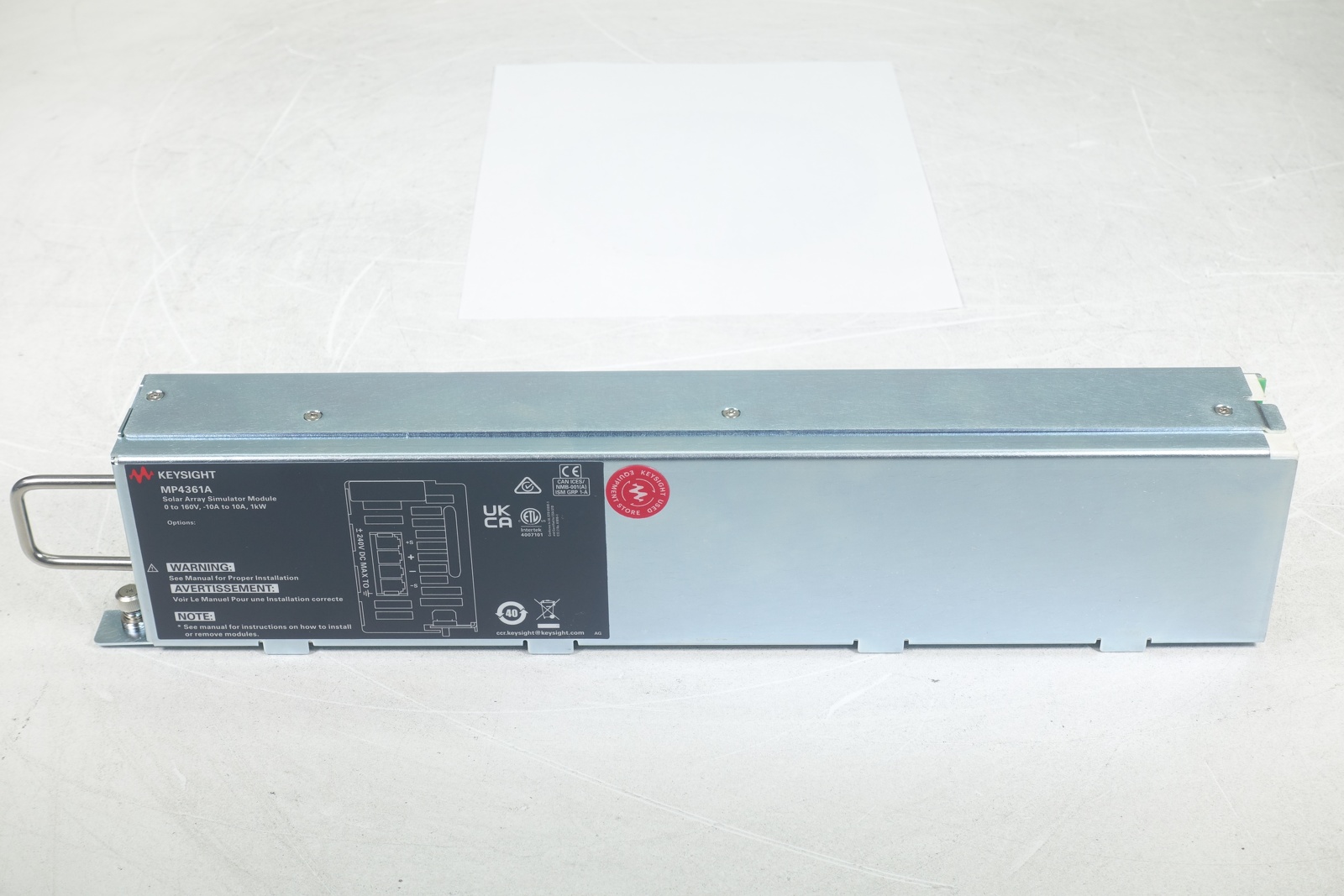 Keysight MP4361A Solar Array Simulator Auto Ranging Module 0-160V, 0-10A, 1kW