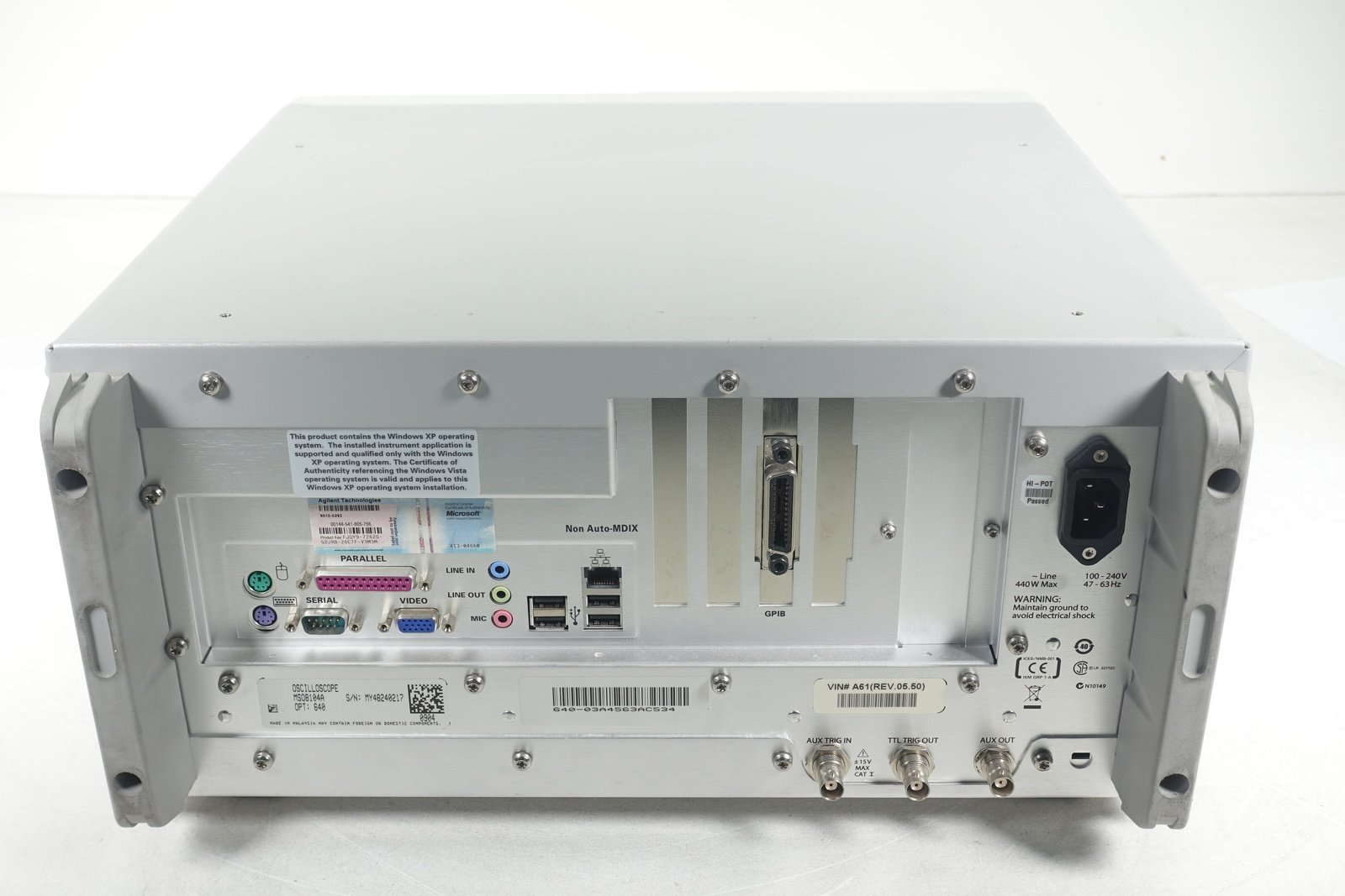 Keysight MSO8104A Infiniium Mixed Signal Oscilloscope / 1 GHz / 4 Scope and 16 Digital Channels