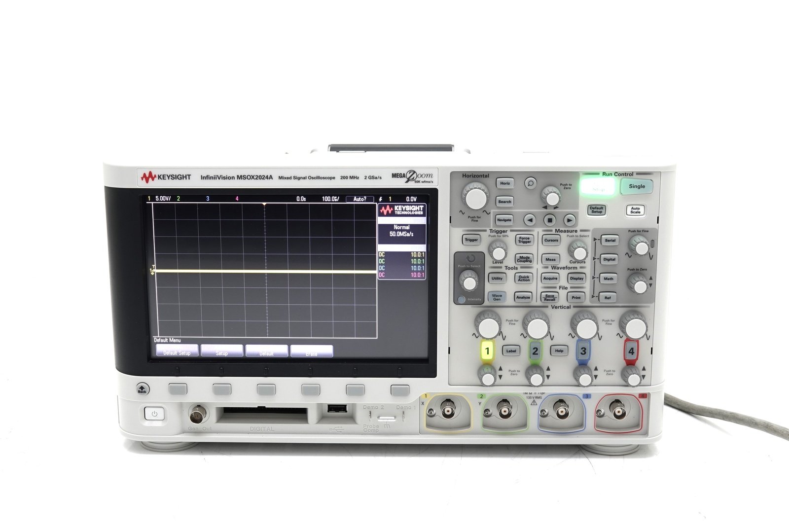 Keysight MSOX2024A Mixed Signal Oscilloscope / 200 MHz / 4 Analog Plus 8 Digital Channels