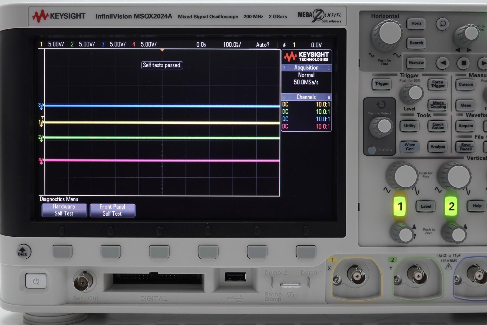 Keysight MSOX2024A Mixed Signal Oscilloscope / 200 MHz / 4 Analog Plus 8 Digital Channels