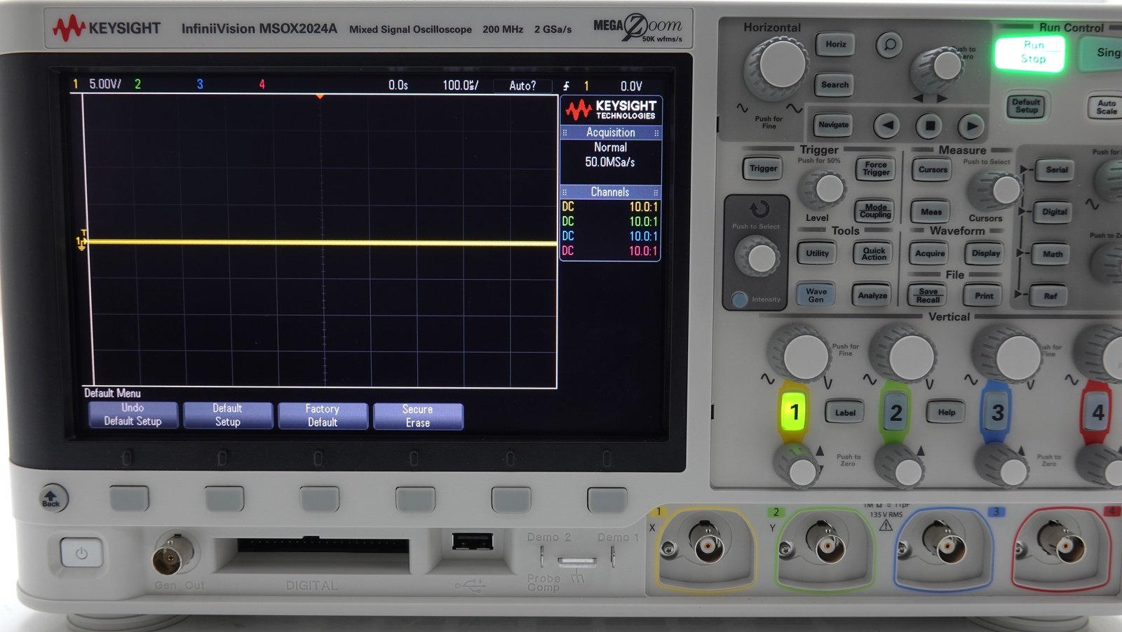 Keysight MSOX2024A Mixed Signal Oscilloscope / 200 MHz / 4 Analog Plus 8 Digital Channels