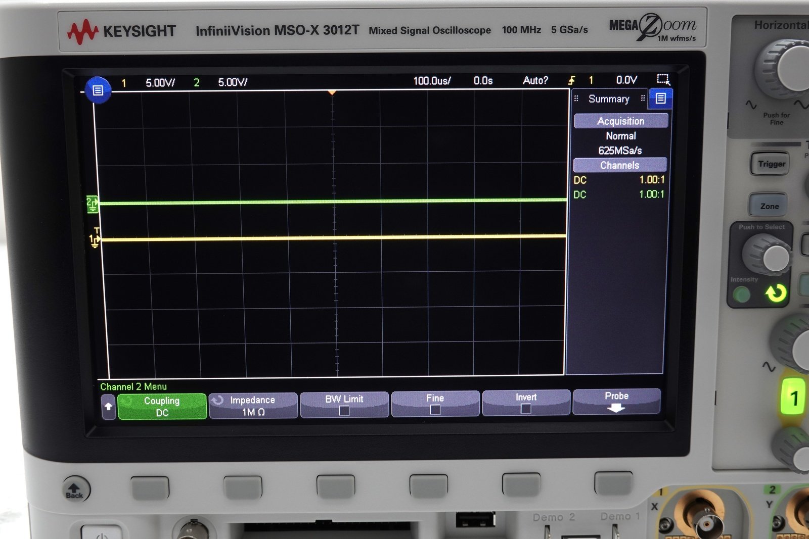 Keysight MSOX3012T Mixed Signal Oscilloscope / 100 MHz / 2 Analog Plus 16 Digital Channels