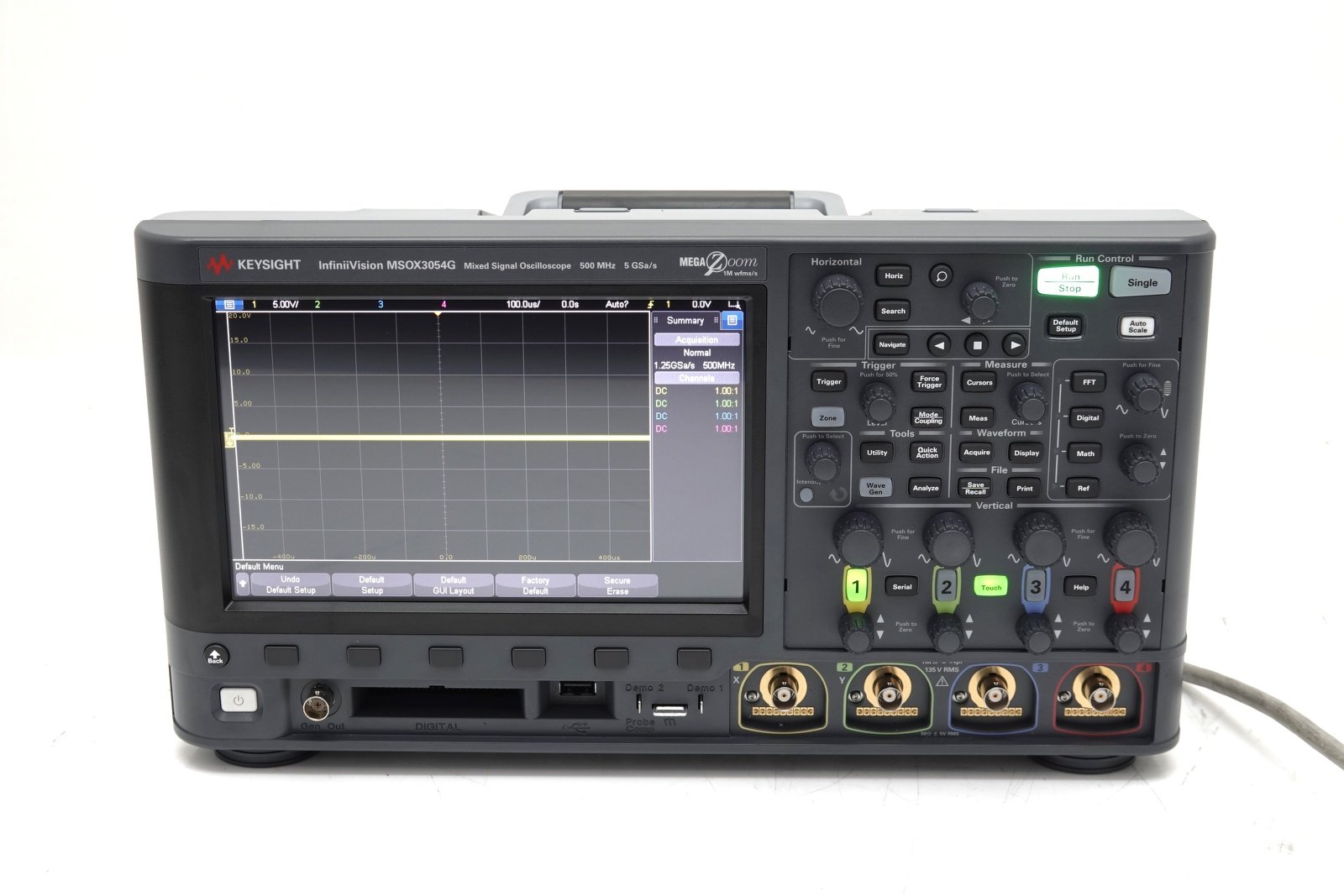 Keysight MSOX3054G Mixed Signal Oscilloscope / 500 MHz / 4 Analog Plus 16 Digital Channel