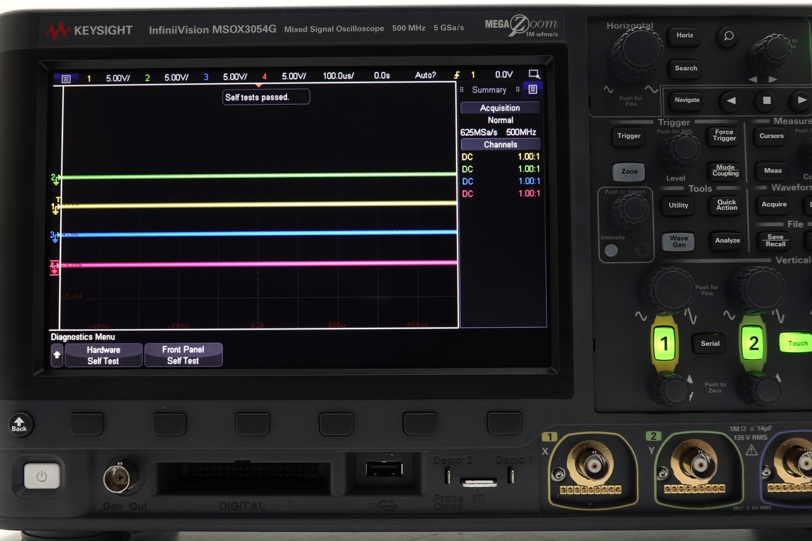 Keysight MSOX3054G Mixed Signal Oscilloscope / 500 MHz / 4 Analog Plus 16 Digital Channel