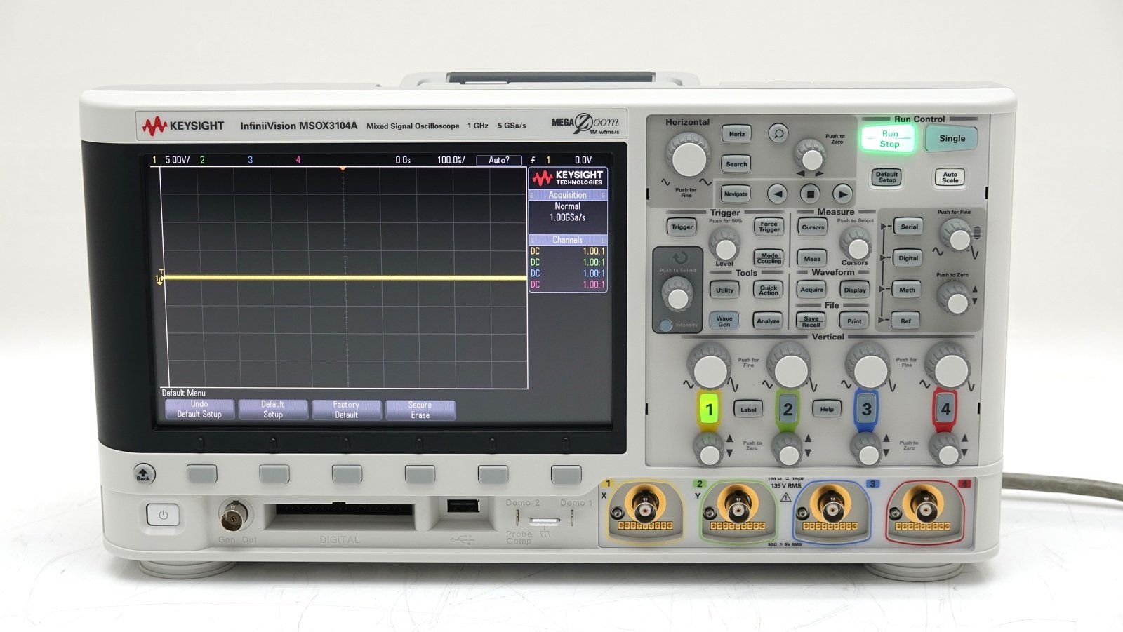 Keysight MSOX3104A Mixed Signal Oscilloscope / 1 GHz / 4 Analog Plus 16 Digital Channels