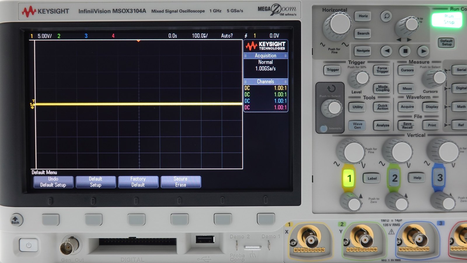 Keysight MSOX3104A Mixed Signal Oscilloscope / 1 GHz / 4 Analog Plus 16 Digital Channels