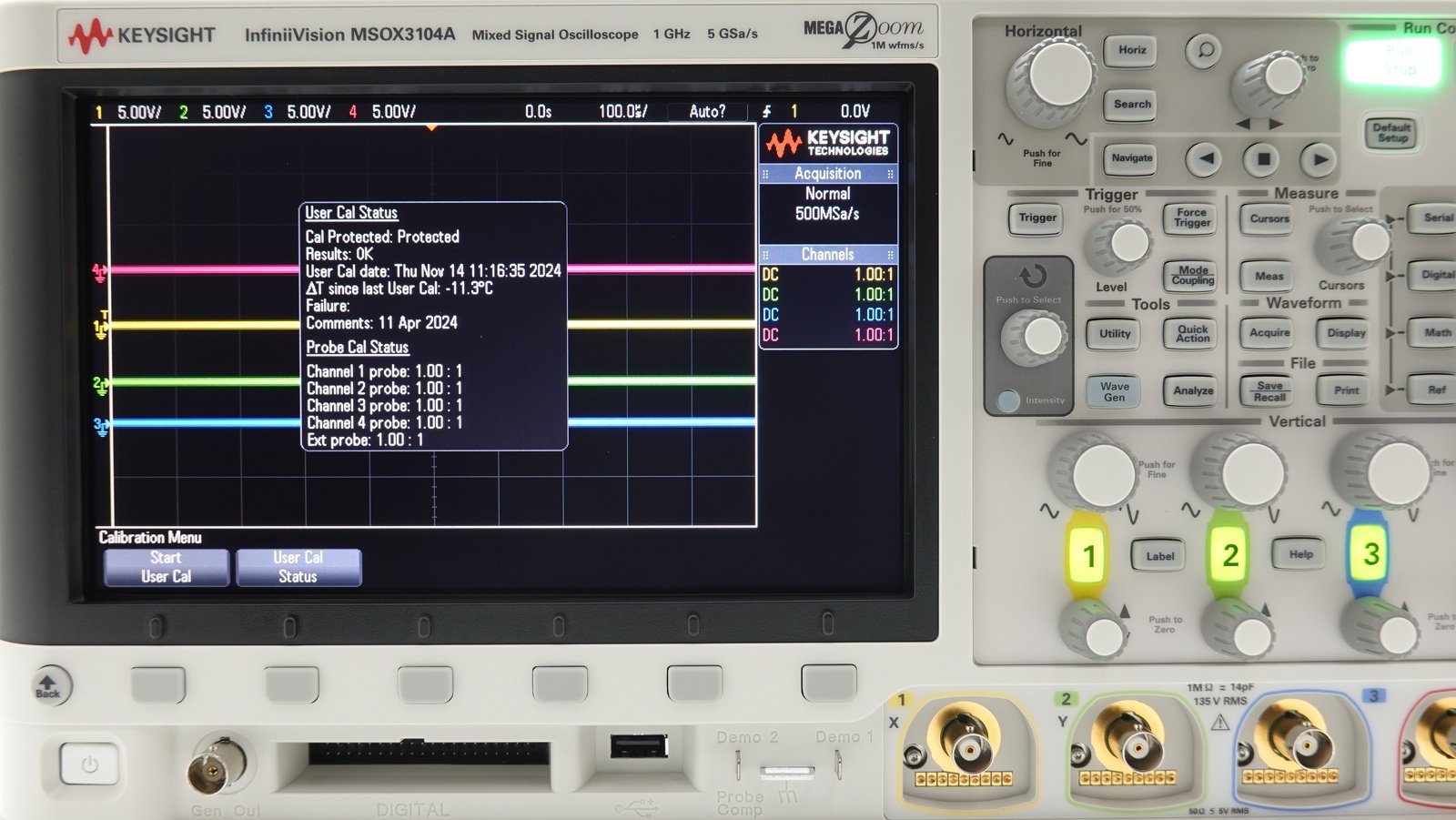 Keysight MSOX3104A Mixed Signal Oscilloscope / 1 GHz / 4 Analog Plus 16 Digital Channels