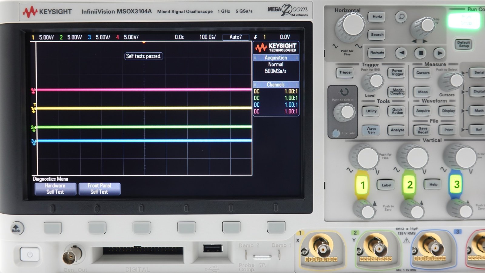 Keysight MSOX3104A Mixed Signal Oscilloscope / 1 GHz / 4 Analog Plus 16 Digital Channels