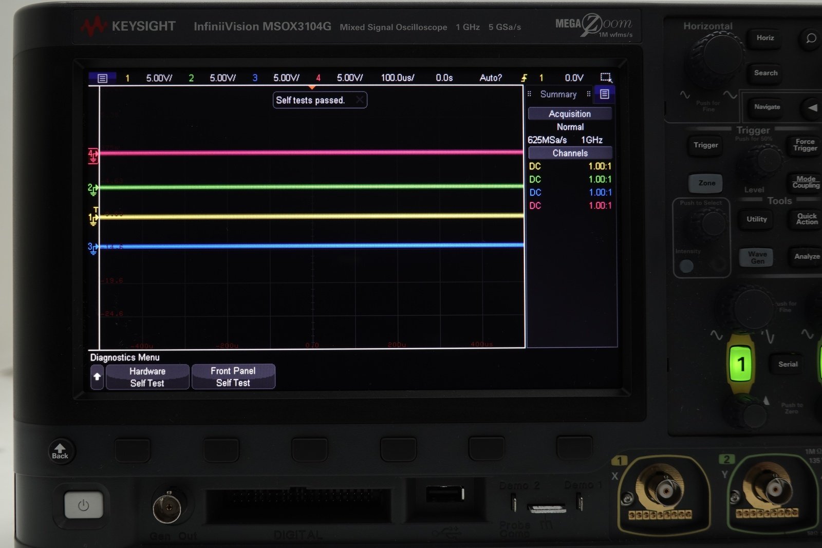 Keysight MSOX3104G Mixed Signal Oscilloscope / 1 GHz / 4 Analog Plus 16 Digital Channel