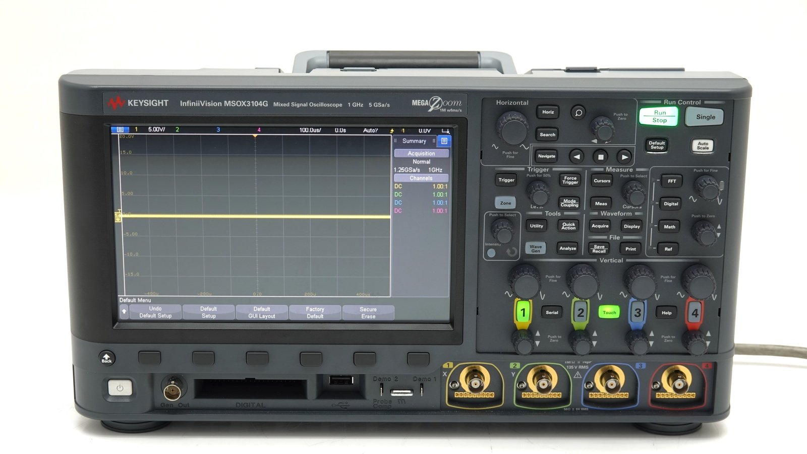 Keysight MSOX3104G Mixed Signal Oscilloscope / 1 GHz / 4 Analog Plus 16 Digital Channel