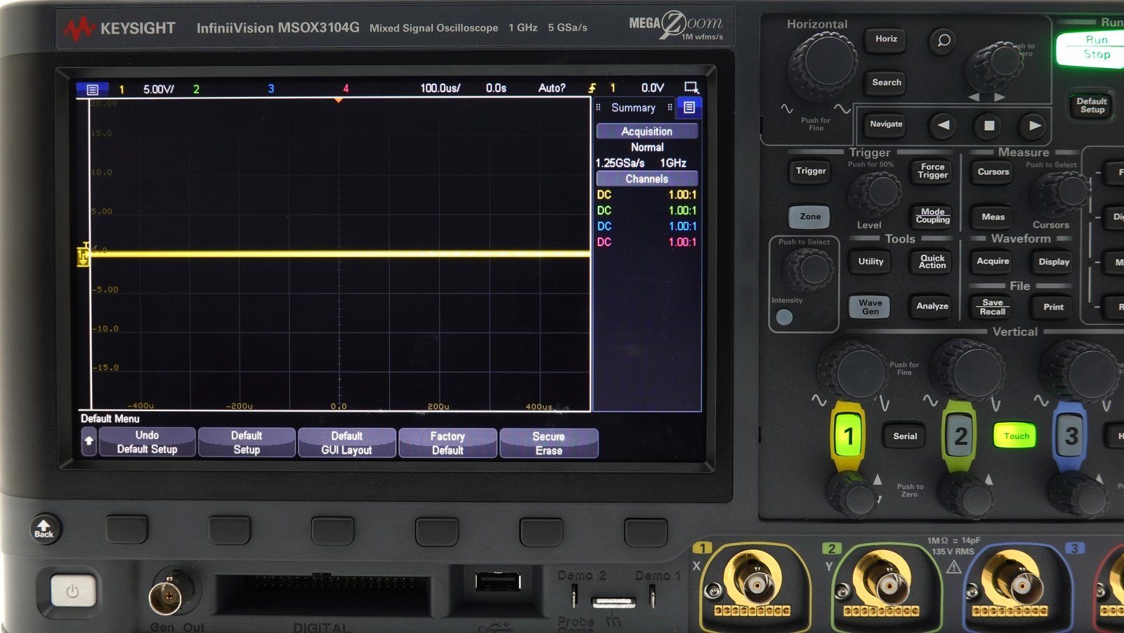 Keysight MSOX3104G Mixed Signal Oscilloscope / 1 GHz / 4 Analog Plus 16 Digital Channel