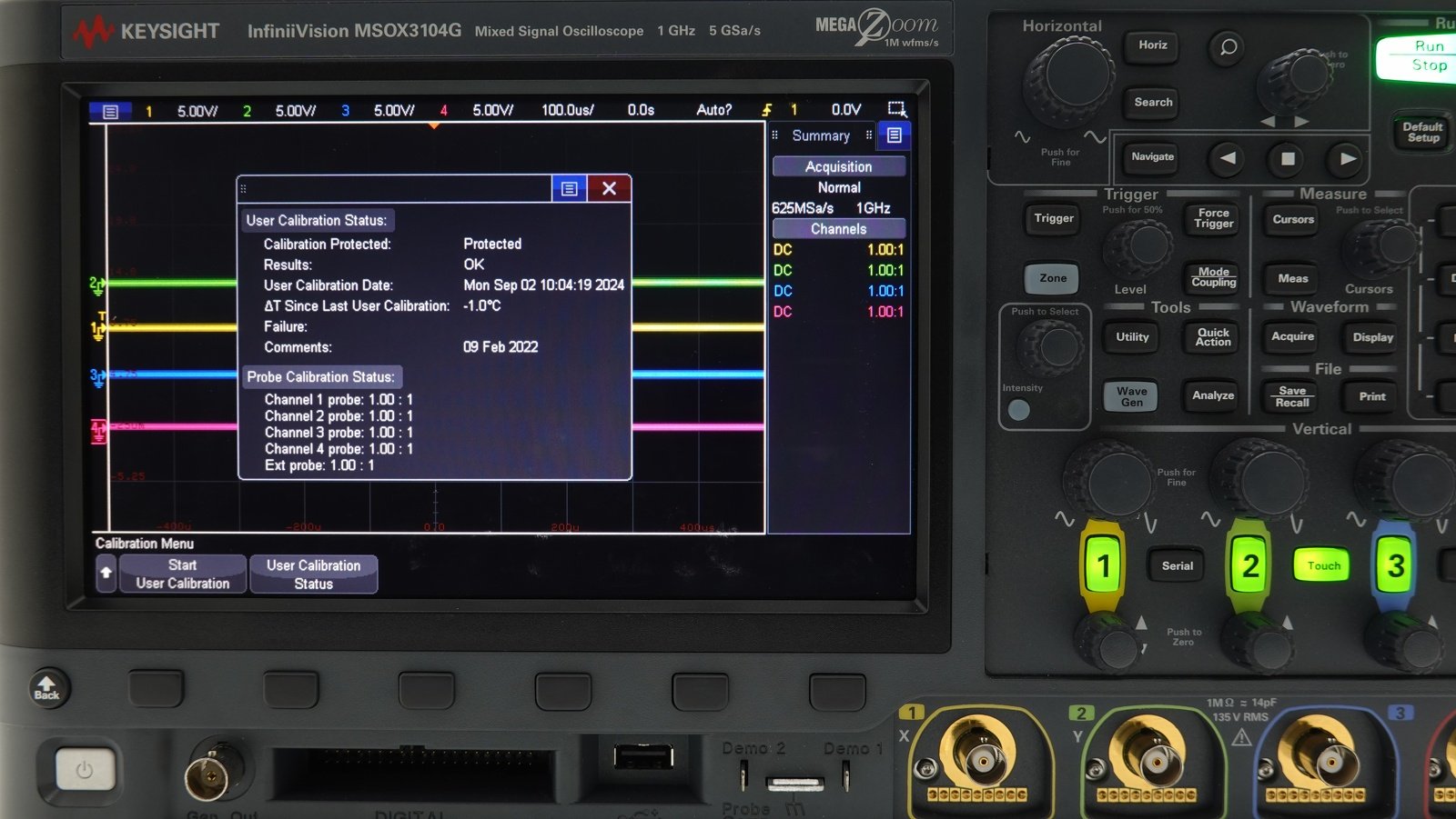 Keysight MSOX3104G Mixed Signal Oscilloscope / 1 GHz / 4 Analog Plus 16 Digital Channel