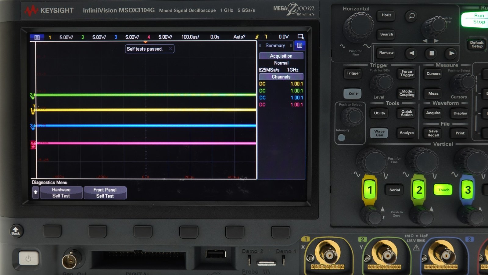 Keysight MSOX3104G Mixed Signal Oscilloscope / 1 GHz / 4 Analog Plus 16 Digital Channel