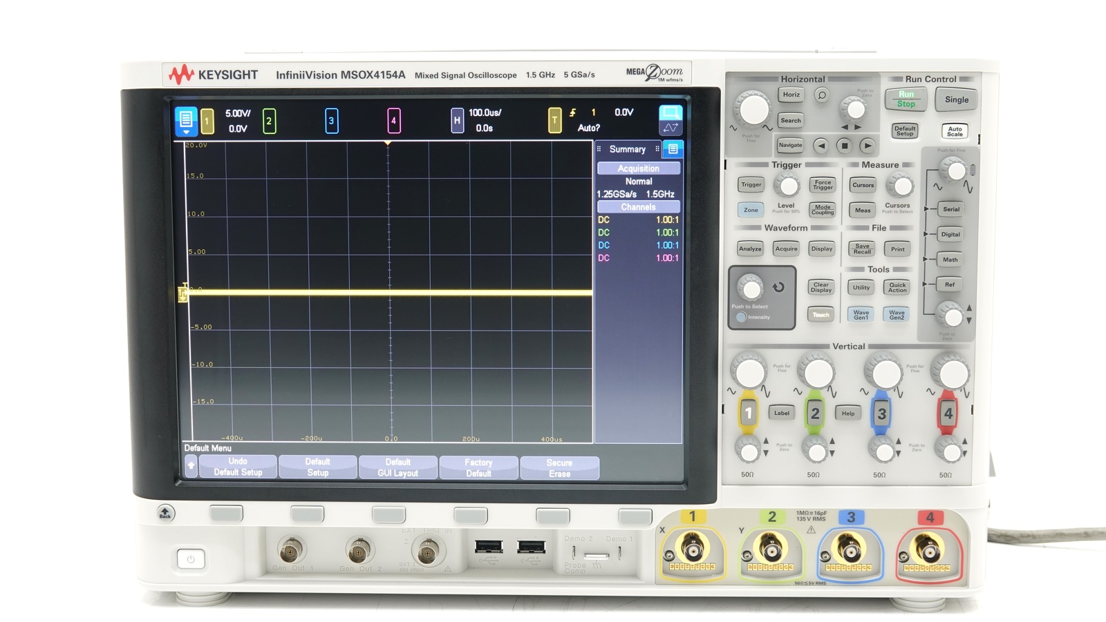 Keysight MSOX4154A Mixed Signal Oscilloscope / 1.5 GHz / 4 Analog plus 16 Digital Channels